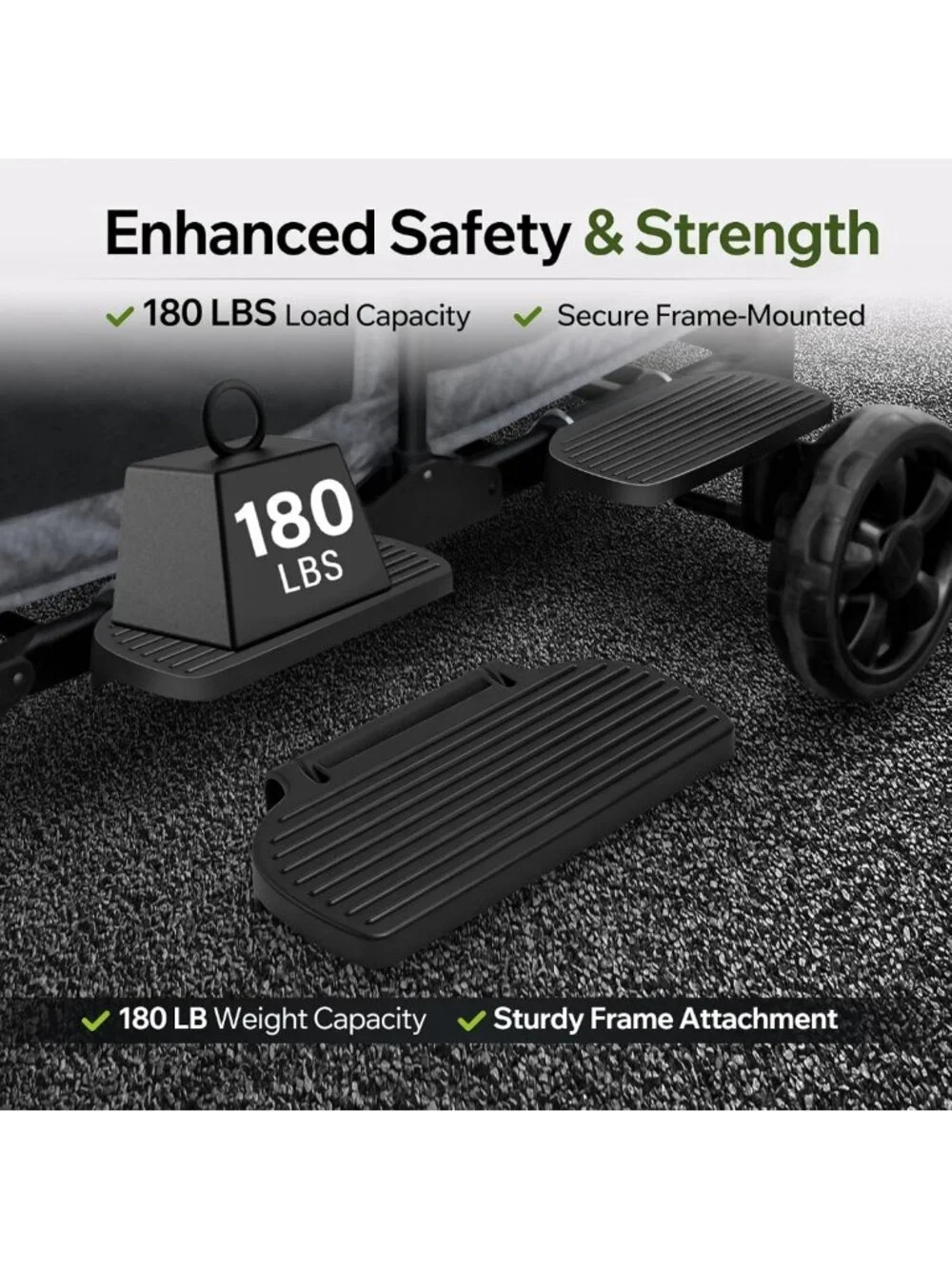 Foldable Ride-On Side Step Platform for Kids - Easy Climb Accessory, Tool-Free